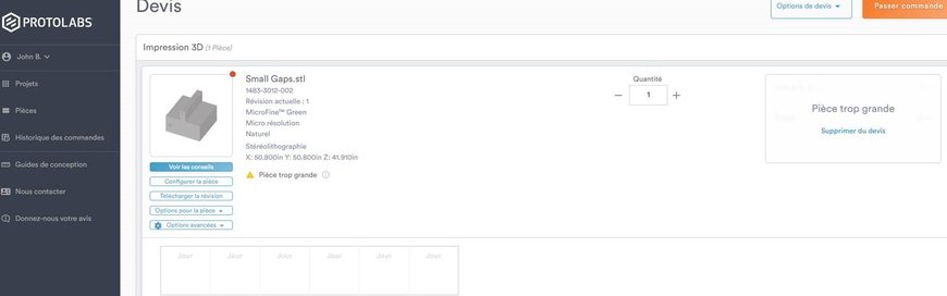 Protolabs lance l'analyse DFM pour l'impression 3D et réduit les délais d'exécution